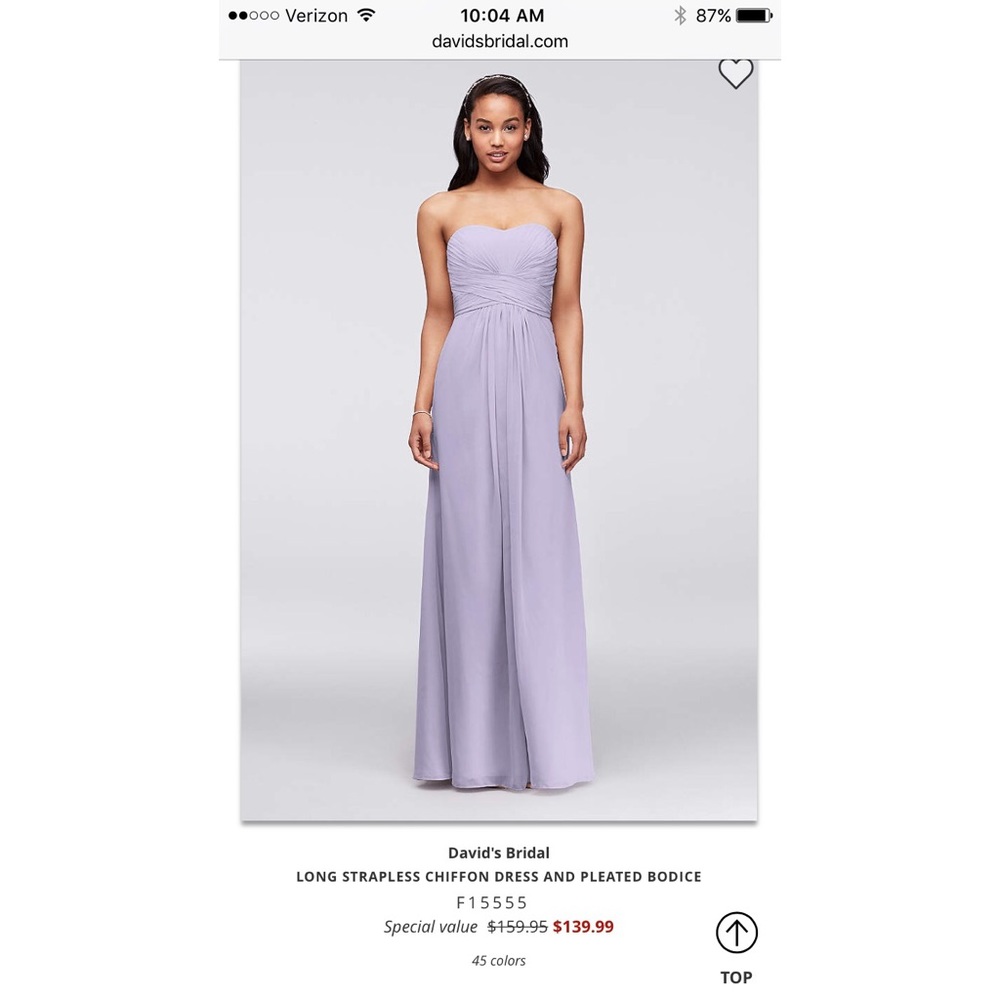 David’s Bridal Bridesmaid Dress